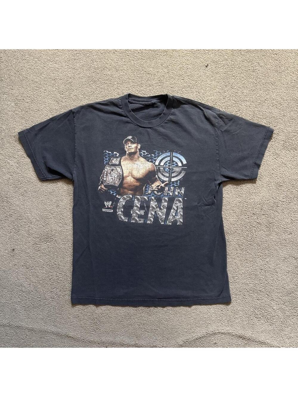 Vintage Y2K Faded John Cena Wrestling Tee
